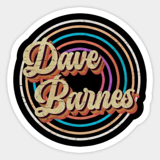 vintage circle line color Dave Barnes Sticker